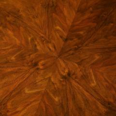 Art Deco Skyscraper Style Bookmatched Walnut Black Lacquer Dining Centre Table - 3802038