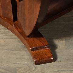 Art Deco Skyscraper Style Cocktail Table in Book Matched Walnut Vitrolite Top - 3409185