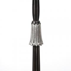 Art Deco Skyscraper Style Frosted Rose Glass Torchiere w Stylized Cubist Detail - 4233707