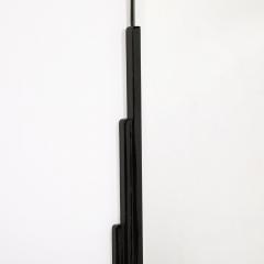 Art Deco Skyscraper Style Mirror in Black Lacquer w Beveled Detailing - 3861572