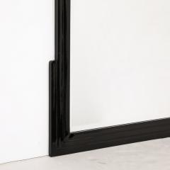 Art Deco Skyscraper Style Mirror in Black Lacquer w Beveled Detailing - 3861604