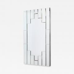 Art Deco Skyscraper Style Rectangular Tessellated Mirror with Beveled Detailing - 4553657