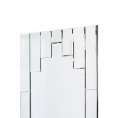Art Deco Skyscraper Style Rectangular Tessellated Mirror with Beveled Detailing - 4744573