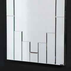 Art Deco Skyscraper Style Rectangular Tessellated Mirror with Beveled Detailing - 4744582