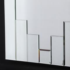 Art Deco Skyscraper Style Rectangular Tessellated Mirror with Beveled Detailing - 4744585