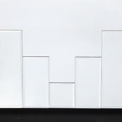 Art Deco Skyscraper Style Rectangular Tessellated Mirror with Beveled Detailing - 4744600