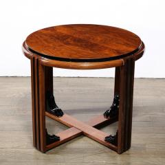 Art Deco Skyscraper Style Side Occasional Table in Book Matched Walnut - 3108563
