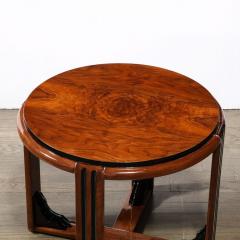 Art Deco Skyscraper Style Side Occasional Table in Book Matched Walnut - 3108653