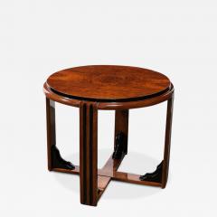 Art Deco Skyscraper Style Side Occasional Table in Book Matched Walnut - 3110916