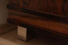 Art Deco Small Furniture Nightstand Walnut and Macassar France circa 1930 - 1017073