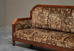 Art Deco Sofa in Solid Wood and Tapisserie 1930s - 4803562