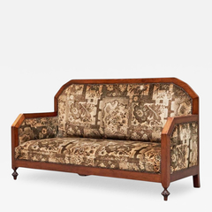 Art Deco Sofa in Solid Wood and Tapisserie 1930s - 4804853