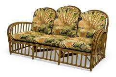 Art Deco Split Reed Rattan Salon Seating Set - 4634119
