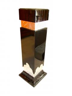 Art Deco Stand Silver Plated and Blackened Wood France Paris circa 1930 - 1079938