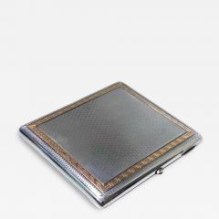 Art Deco Sterling and Gold cigarette case box Chester 1920 - 3111124