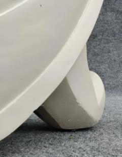 Art Deco Stone Chrome Glass Swan Form Side Table Made in Italy 1970s - 3253875