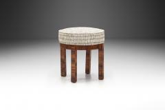 Art Deco Stool in Bookmatched Zebrawood Europe 1930s - 3467960