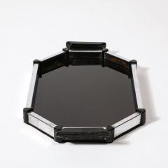 Art Deco Streamline Octagonal Chrome and Bakelite Serving Tray - 3861304