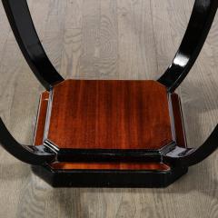 Art Deco Streamlined Cocktail Occasional Table in Book Matched Burled Walnut - 4654359