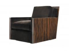 Art Deco Style A Rudin Macassar Velvet Club Chair - 2654786