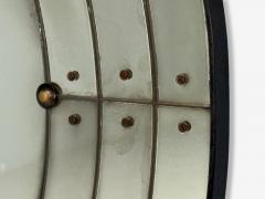 Art Deco Style Antique Glass Painted Wood Round Venetian Wall Mirror - 4604788