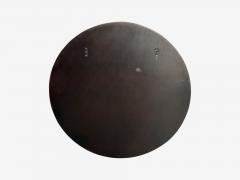 Art Deco Style Antique Glass Painted Wood Round Venetian Wall Mirror - 4604789