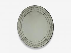 Art Deco Style Antique Glass Painted Wood Round Venetian Wall Mirrors - 4364124