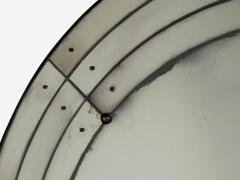 Art Deco Style Antique Glass Painted Wood Round Venetian Wall Mirrors - 4364125