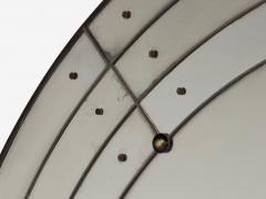 Art Deco Style Antique Glass Painted Wood Round Venetian Wall Mirrors - 4364129