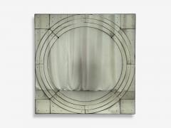 Art Deco Style Antique Glass Painted Wood Square Venetian Wall Mirrors - 4637221