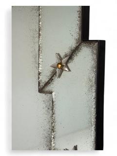 Art Deco Style Antique and Beveled Glass Venetian Wall Mirror - 4407611