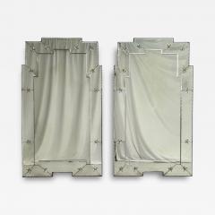 Art Deco Style Antique and Beveled Glass Venetian Wall Mirrors 21st C  - 4468911
