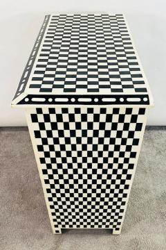 Art Deco Style Black and White Checkers Design Dresser Chest or Commode - 2865023
