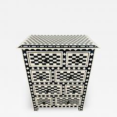 Art Deco Style Black and White Checkers Design Dresser Chest or Commode - 2870282