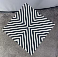 Art Deco Style Black and White Resin Side End Table or Stool a Pair - 2866168