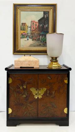 Art Deco Style Brass and Glass Urn Torchier Table Lamps Pair - 4125675