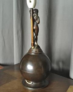 Art Deco Style Bronze Table Lamp by AE Bronze - 1027902