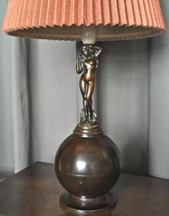 Art Deco Style Bronze Table Lamp by AE Bronze - 1027903