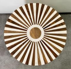 Art Deco Style Brown and White Resin Side End Table or Stool a Pair - 3088894