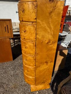 Art Deco Style Burl Wood 6 Drawer Chest - 4438110