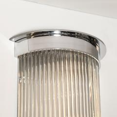 Art Deco Style Chrome Glass Rod Sconces - 4037959