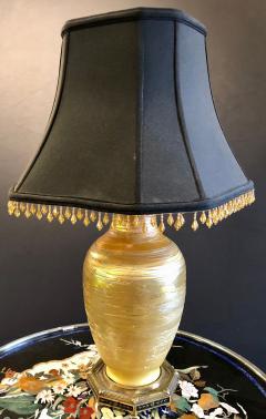 Art Deco Style Durand Fashion Art Glass Table Lamp with Custom Shade - 2974121