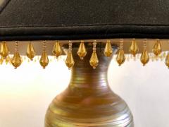 Art Deco Style Durand Fashion Art Glass Table Lamp with Custom Shade - 2974123