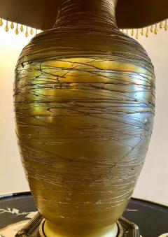 Art Deco Style Durand Fashion Art Glass Table Lamp with Custom Shade - 2974124