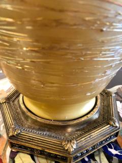 Art Deco Style Durand Fashion Art Glass Table Lamp with Custom Shade - 2974126