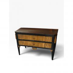 Art Deco Style Ebonized Giltwood Chest of Drawers Nightstand Commode - 4762689