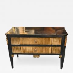 Art Deco Style Ebonized Giltwood Chest of Drawers Nightstand Commode - 4762775