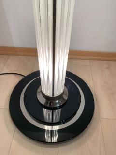 Art Deco Style Floor lamp Chromed Metal and Glass - 1984682