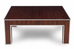 Art Deco Style French Ebony deMacassar and Polished Nickel Low Coffee Table - 4171646