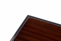 Art Deco Style French Ebony deMacassar and Polished Nickel Low Coffee Table - 4171650
